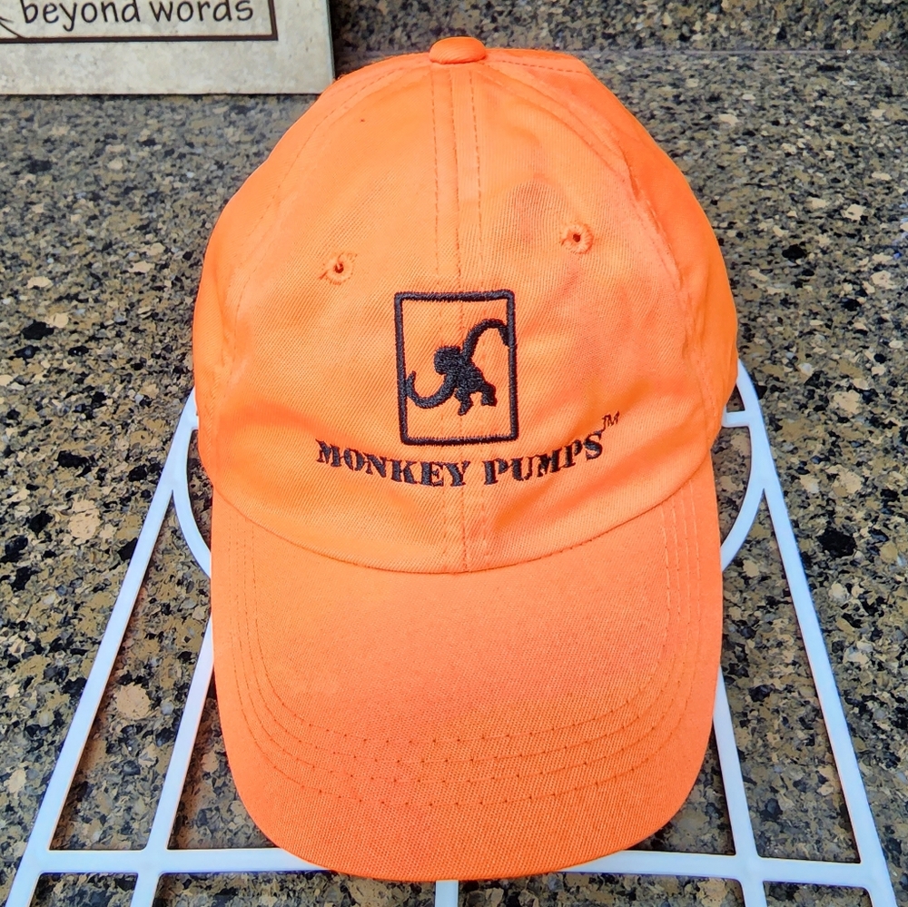 Hunter Orange Hat - Safety Bright Color OC SPORTS "Monkey Pumps" OS